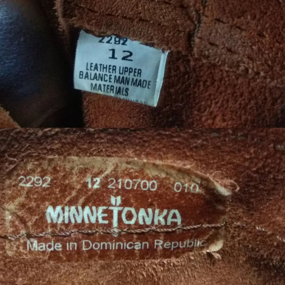 Kids Minnetonka Moccasin Size 12 Brown Suede Bootie Fringe Pull On Zip Up